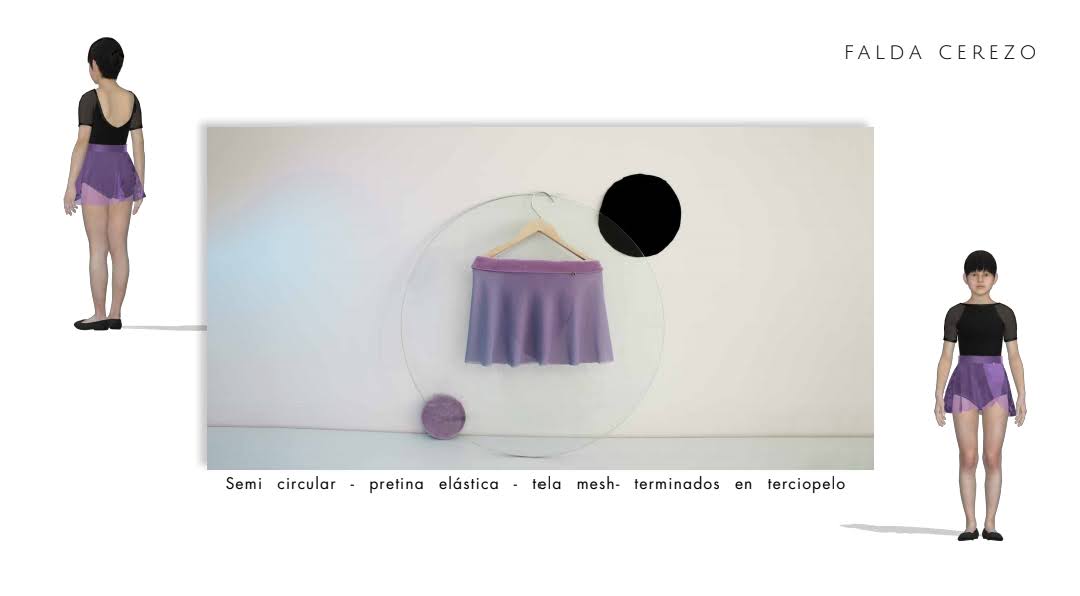 Falda Cerezo Lila / Negro