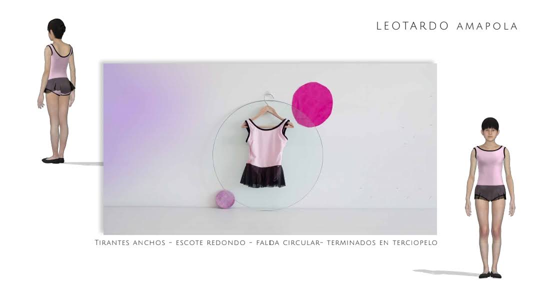 Leotardo Amapola Negro / Rosa