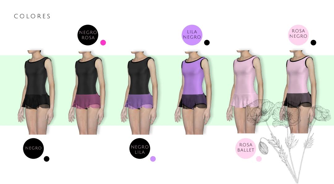 Leotardo Amapola Rosa Ballet